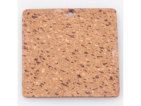 Vintaj Artisan Copper Blank, 23.5mm Square with Hole (pair)