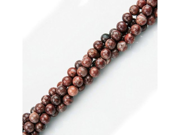 Pomegranate Jasper 8mm Round Gemstone Beads (strand)