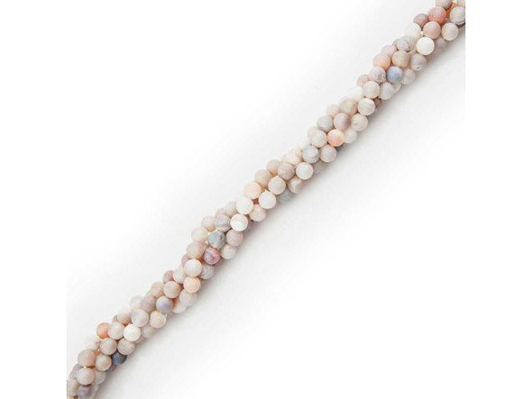 Matte Natural Druzy Agate Round Gemstone Beads, 6mm (strand)