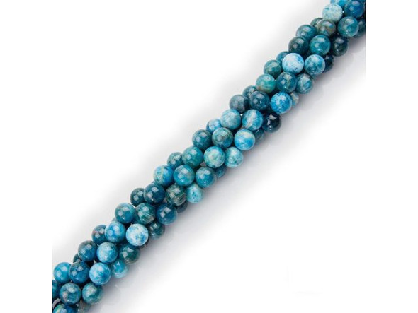 Blue Apatite AAA 10mm Round Gemstone Beads (strand)