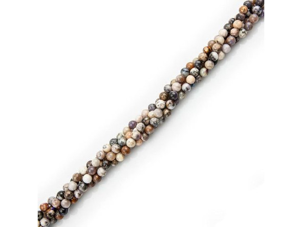 Sage Amethyst 6mm Round Gemstone Beads (strand)