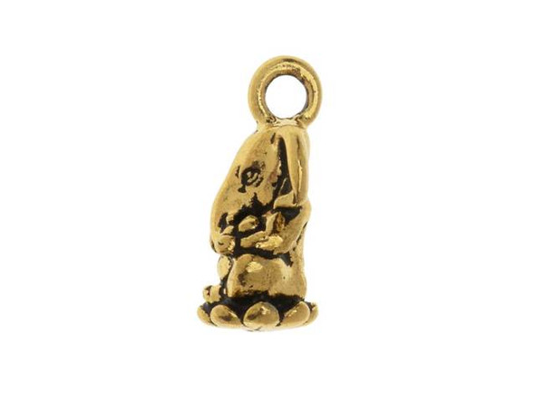 TierraCast 18mm Ganesh Charm - Antiqued Gold Plated (Each)