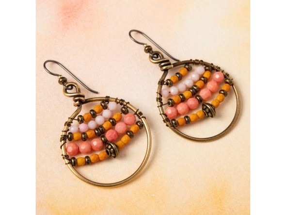 TierraCast Dotted 7mm Spacer Bead - Antiqued Brass Plated (Each)