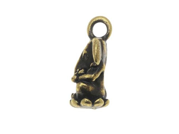 TierraCast 18mm Ganesh Charm - Antiqued Brass Plated (Each)