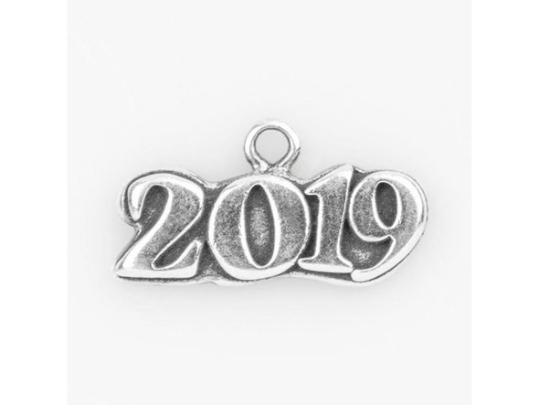 Sterling Silver 2019 Charm, Horizontal (Each)