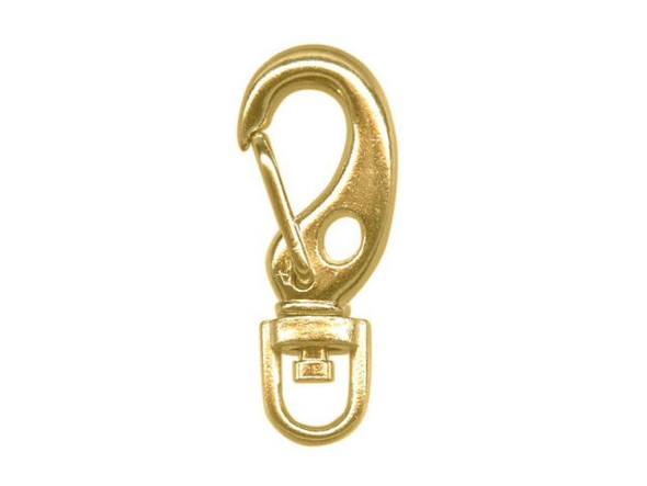 Gold Plated Swivel Clip, Auto Close, Small, 22x9mm (12 Pieces)