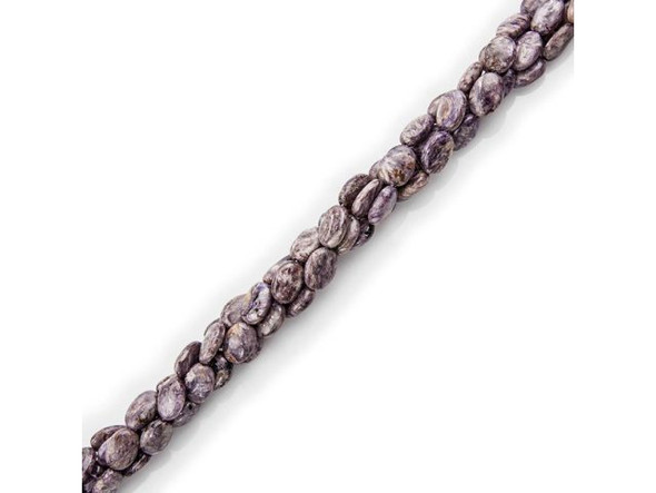 Charoite 10x14mm Puffed Oval Gemstone Beads - Special Purchase (strand)
