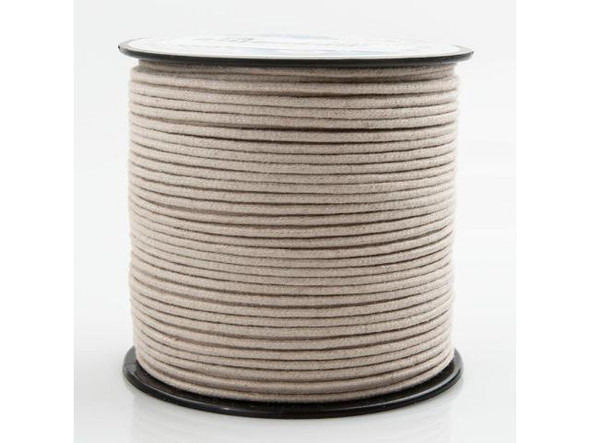 Waxed Cotton Cord, 2mm, 75yd - Natural (Spool)