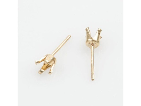 14kt Gold-Filled Snap-in Post Earring Setting (pair)