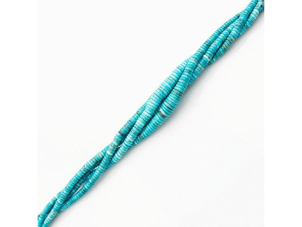 Chinese Turquoise Graduated Heishi Gemstone Beads, 3-10mm - Special Purchase (strand)