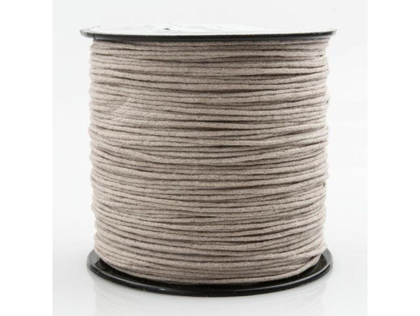 Waxed Cotton Cord, 1mm, 150yd - Natural (Spool)