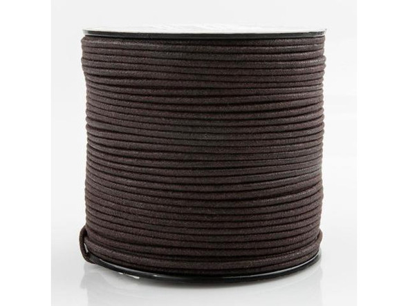 Waxed Cotton Cord Wood Spools - Hemptique 2mm / Black