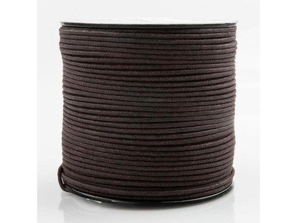 Waxed Cotton Cord, 2mm, 75yd - Brown (Spool)