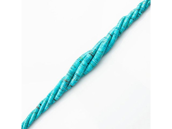 Chinese Turquoise Graduated Heishi Gemstone Beads, 4-11mm - Special Purchase (strand)