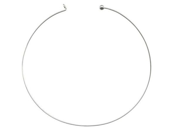 15" x 15-gauge Choker with Threaded Ball End - White Plated (12 Pieces)