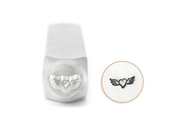 ImpressArt Metal Stamp, Heart with Wings (Each)