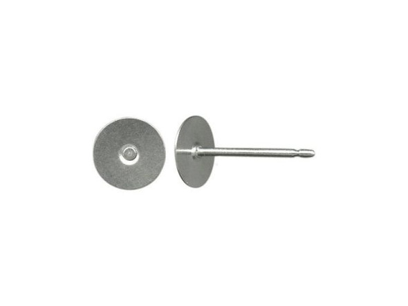 Superior-Quality Flat-Pad Posts      No breakage - Type AAA construction.    Swaging a small-headed post into a thick pad with reinforcing  from the back side. This "double riveting" technique virtually  assures that in the most common bend test for ear posts, the post  itself will break before the assembly joint fails.    Longer post with comfortable bullet end        For tips on what type of glue to use on metal findings, see our Gluing Metal Findings 101 PDF, or the Related Products links (below) for similar items and additional jewelry-making supplies that are often used with this item.    See Related Products links (below) for similar items and additional jewelry-making supplies that are often used with this item.