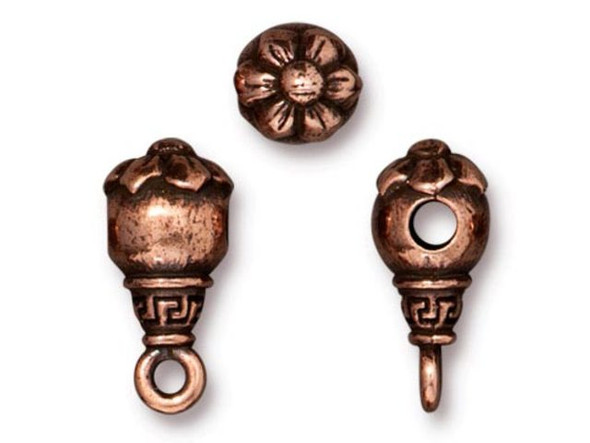 TierraCast Blossom Guru Bead - Antiqued Copper Plated (Each)