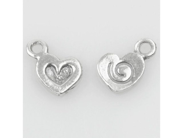 Sterling Silver Heart Charm (Each)