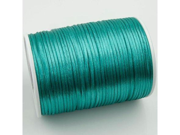 Back in Stock -- Again! The original manufacturer closed, and satiny rattail cording was unavailable for a while. Now it's back and better than ever -- the new nylon version is colorfast! "Rattail"Satin-Like Cord Necklace finishing methods:  Single-strand necklaces are normally finished with fold-over crimps. Multistrand necklaces are normally finished with cones or bullet ends (to hide messy ends).Pendants:  This shiny cording is popular for handmade ceramic pendants, and slumped and fused art glass, using glue-on bails. This cord can snag if a jump ring or split ring slides back and forth across it, so instead, use good quality bails that don't have sharp spots. (Aanraku, TierraCast, JBB and our other cast jewelry bails work well.)See Related Products links (below) for similar items and additional jewelry-making supplies that are often used with this item.
