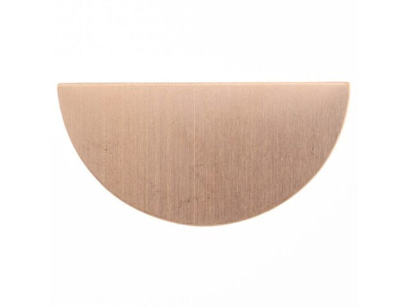 Copper Stamping Blank, Half-Circle, 1-1/4" (Each)