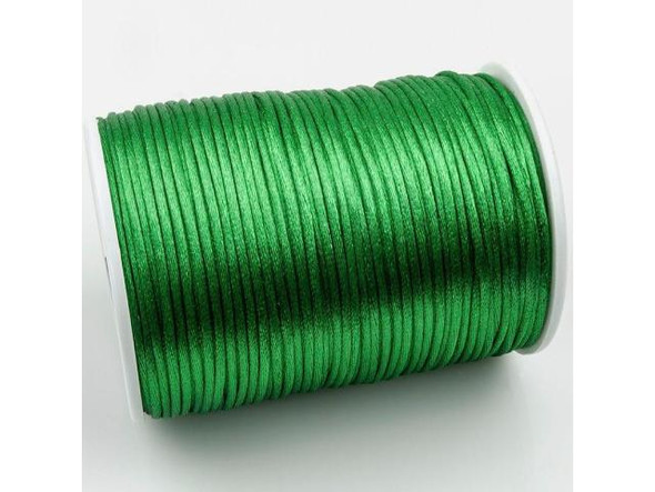 2mm Emerald Satin Cord - 144 yards (Spool)