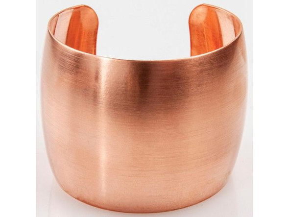 Copper 2" Domed Cuff Bracelet Finding (Each)