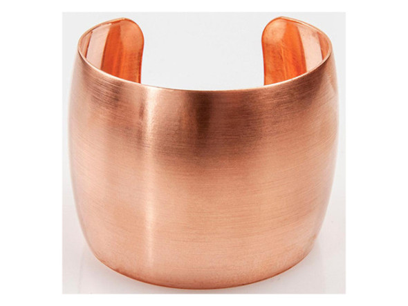 Copper 2" Domed Cuff Bracelet Finding (Each)