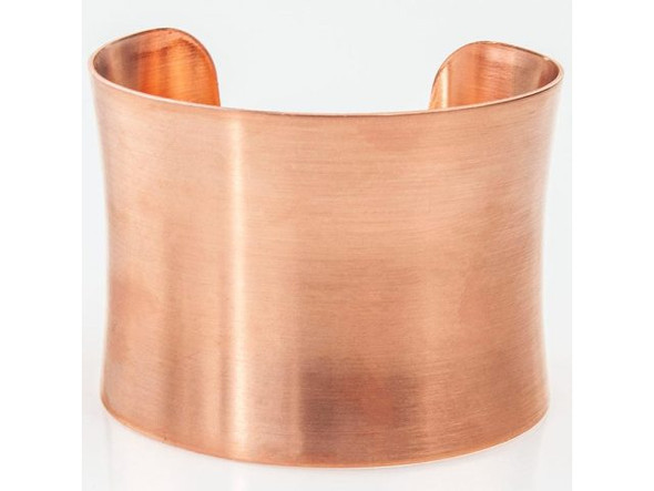 Copper 2" Concave Cuff Bracelet Finding (Each)