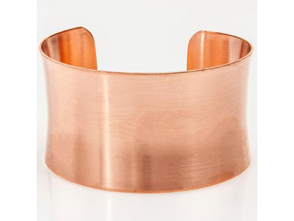 Copper 1-1/2" Concave Cuff Bracelet Finding (Each)