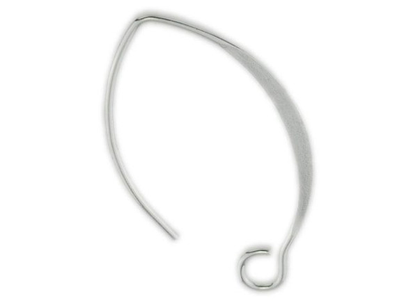 Sterling Silver Marquise Ear Wire with Loop (pair)