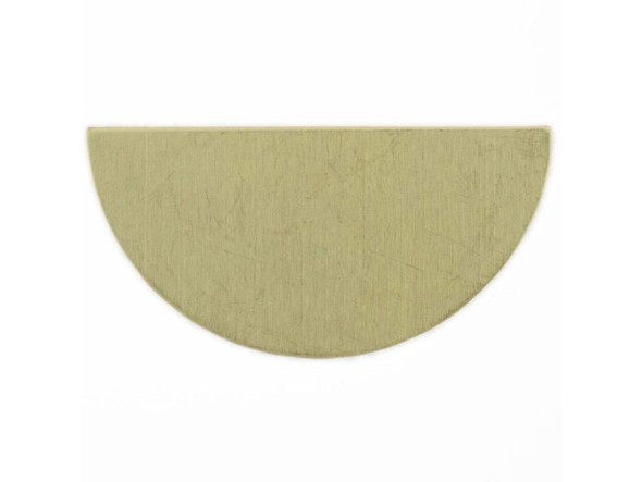 Brass Stamping Blank, Half-Circle, 1-1/8" (Each)