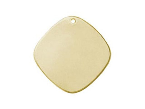 ImpressArt Brass Premium Blank, Rounded square with Hole (Each)