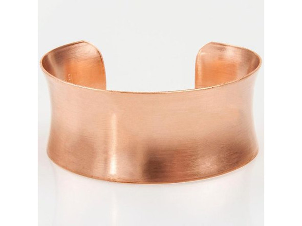 Copper 1" Concave Cuff Bracelet Finding (Each)