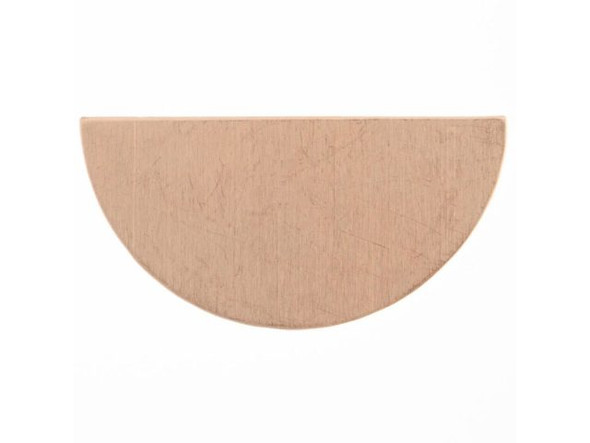 Copper Stamping Blank, Half-Circle, 1-1/8" (Each)