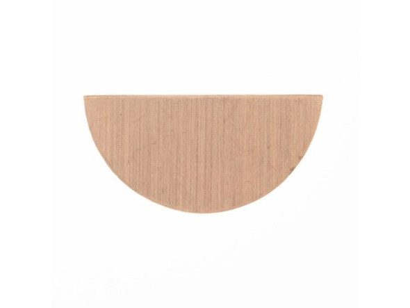Copper Stamping Blank, Half-Circle, 3/4" (Each)