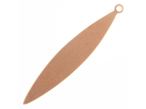 Copper Stamping Blank, Long Oval Drop, 41mm (Each)