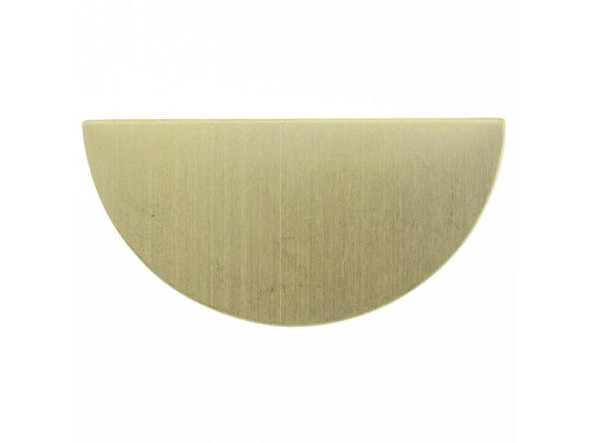 Brass Stamping Blank, Half-Circle, 1-1/4" (Each)