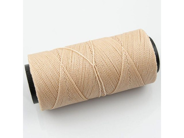 Waxed Polyester Cord, 2-ply - Natural (100 gram)