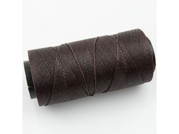 Waxed Polyester Cord, 2-ply - Chocolate (100 gram)