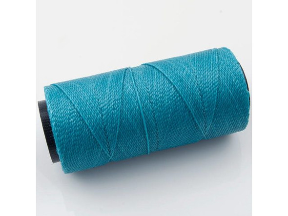 Waxed Polyester Cord, 2-ply - Aqua (100 gram)