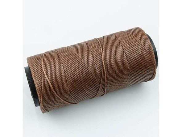 Waxed Polyester Cord, 2-ply - Coffee (100 gram)