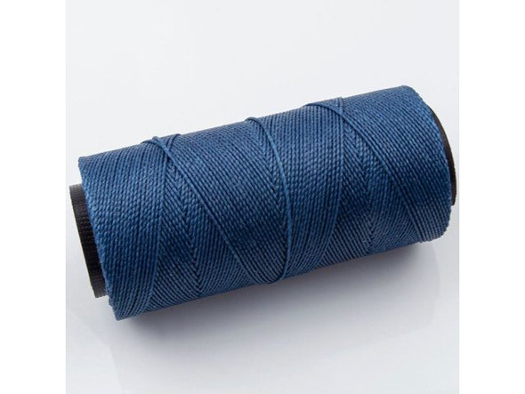 Waxed Polyester Cord, 2-ply - Deep Ocean (100 gram)