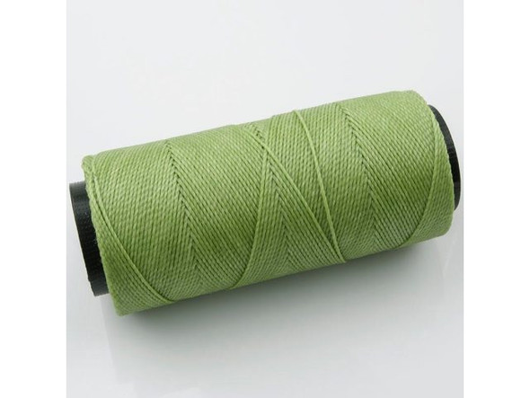 Waxed Polyester Cord, 2-ply - Lime Green (100 gram)