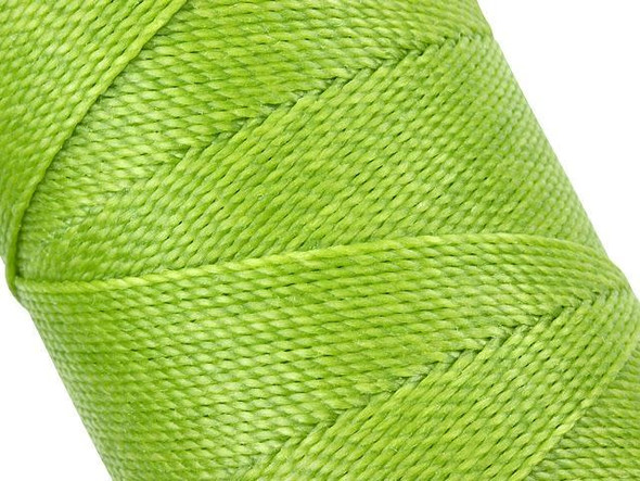 Waxed Polyester Cord, 2-ply - Lime Green (100 gram)