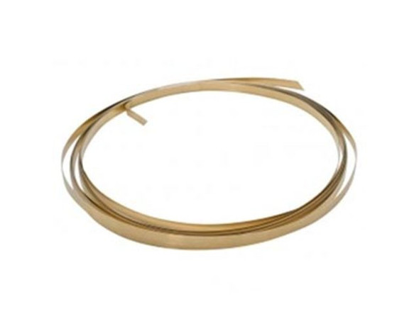 EURO TOOL Red Brass Bezel Wire, 3/16" x 10', 26-gauge (Each)