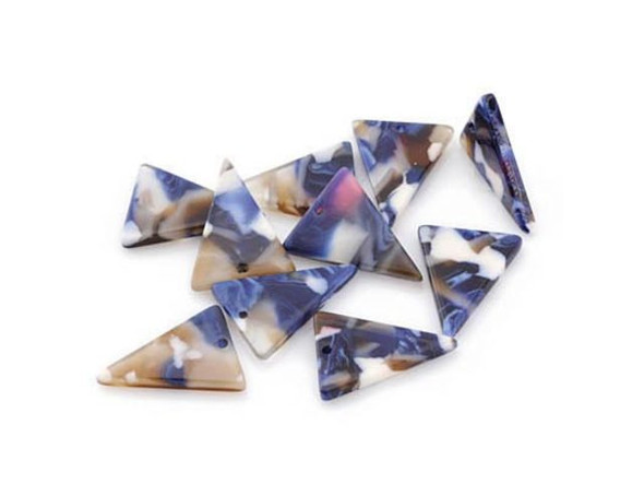 Acetate Triangle Charm, 21x16mm - Twilight (Each)