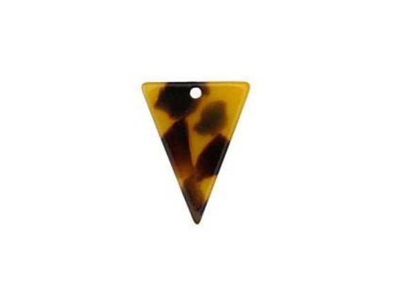 Acetate Triangle Charm, 21x16mm - Tortoise Shell (Each)