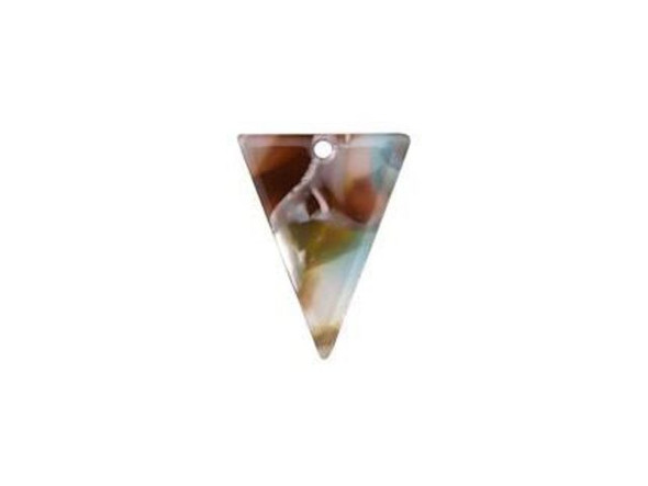 Acetate Triangle Charm, 21x16mm - Mermaid (Each)