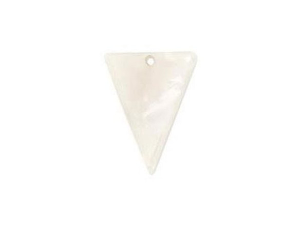 Acetate Triangle Charm, 21x16mm - Pearl (Each)